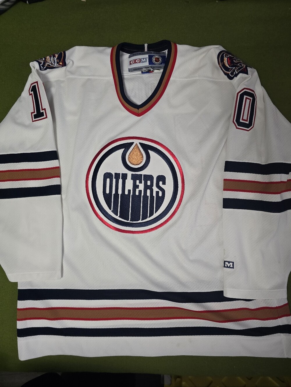 Vintage CCM Edmonton Oilers "Fournier" jersey featuring the number 10